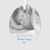 1. Weihnachtstante Nephew Personalisiertes Ornamen Ornament (Vorderseite)