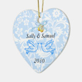 1. Weihnachtszusammen Keramik Ornament (Links)