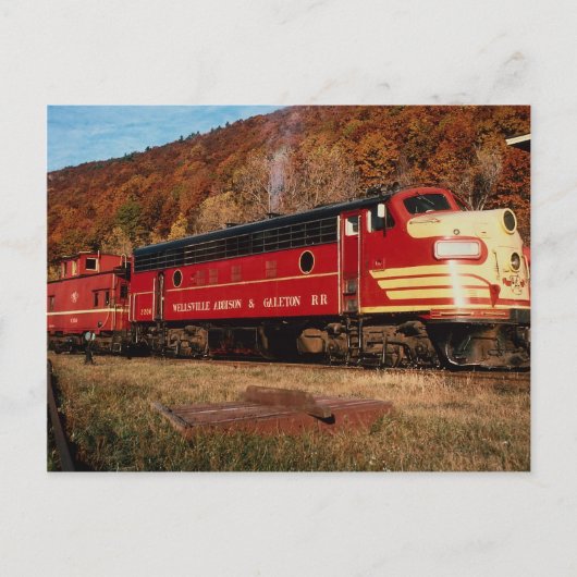 1 Wellsville Addison & Galeton, EMD FP-7, Galeton, Postkarte (Vorderseite)