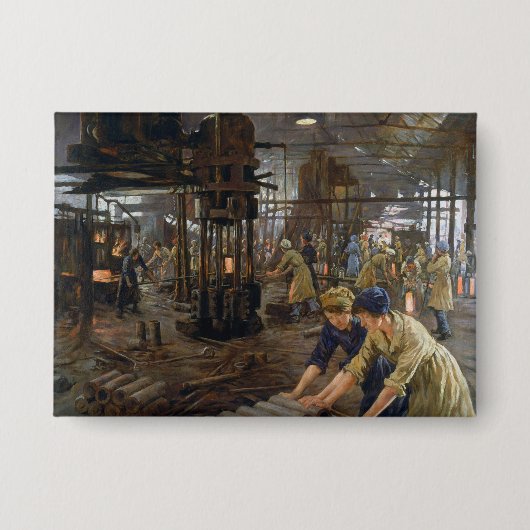 1. Weltkrieg 1918 Frauen in einer Munitionsfabrik Button (Vorderseite)