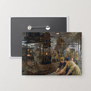 1. Weltkrieg 1918 Frauen in einer Munitionsfabrik Button