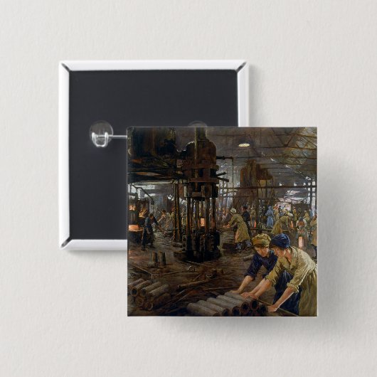 1. Weltkrieg 1918 Frauen in einer Munitionsfabrik Button (Vorne & Hinten)