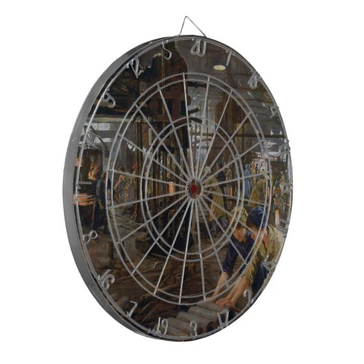 1. Weltkrieg 1918 Frauen in einer Munitionsfabrik Dartscheibe (Vorderseite Links)