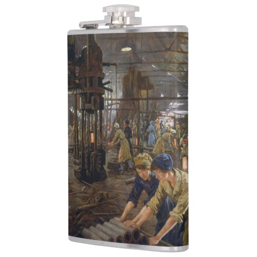 1. Weltkrieg 1918 Frauen in einer Munitionsfabrik Flachmann (Links)