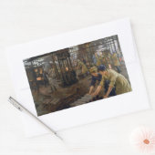 1. Weltkrieg 1918 Frauen in einer Munitionsfabrik Rechteckiger Aufkleber (Umschlag)