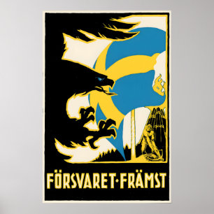 1. Weltkrieg Propagandaplakat Schweden Landesverte Poster