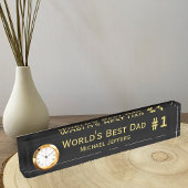 #1 Weltlds Best Vater Desk Name Plate with Clock Namensplakette