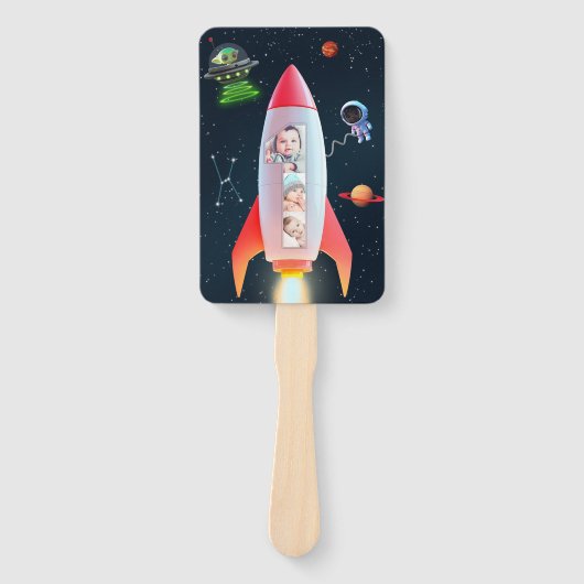 1. Weltraumrakete | Vielen Dank Fächer (Vorderseite)