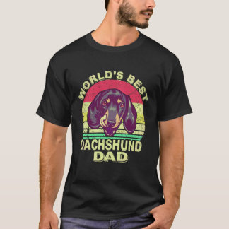 1 Weltweit bester Dachshund-Vater Vintage T-Shirt