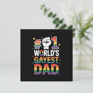 #1 Weltweit schwulster Vater Lustiger Vatertag LGB Einladung