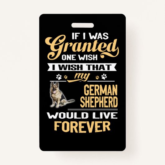 1 Wenn mir ein Wunsch gegeben wurde, wünschte ich Ausweis (Vorderseite)