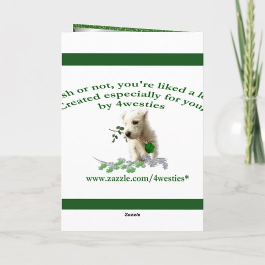 1. Westie Welpe Nummer zwei spirituelle Botschaft Karte (Rückseite)