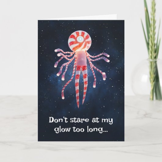 *~* 1 Whimsical Glow Funny Magical Christmas AP97 Dankeskarte (Vorderseite)