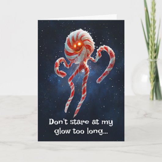 *~*.1 Whimsical Glow Funny Magical Christmas AP97 Dankeskarte (Vorderseite)