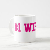 #1 Wifey Kaffee-Tasse Kaffeetasse (Vorderseite Links)