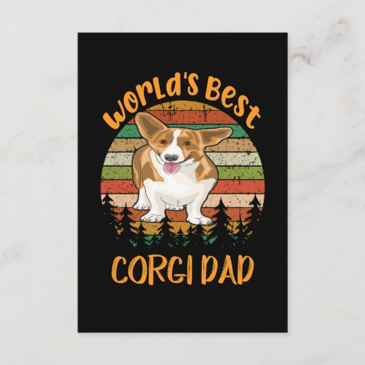 1 World's Best Corgi Dad Begleitkarte (Vorderseite)