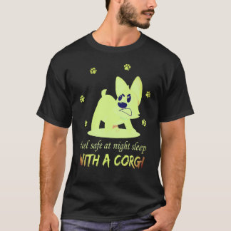 1 wütender kleiner Corgi knurrt und zeigt seine Zä T-Shirt