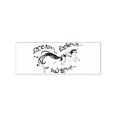 1" x 2,5" Gummi-Briefmarke - Traum glauben erreich Gummistempel (Prägung)