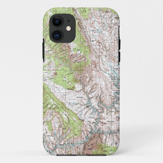 1 x 2 Grad-topographische Karte Case-Mate iPhone Hülle (Rückseite)