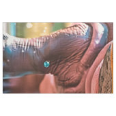1 Yard Whimsical Hippo Türkis Blue Pink Stoff (Fat Quarter (45,7 x 55,9 cm))