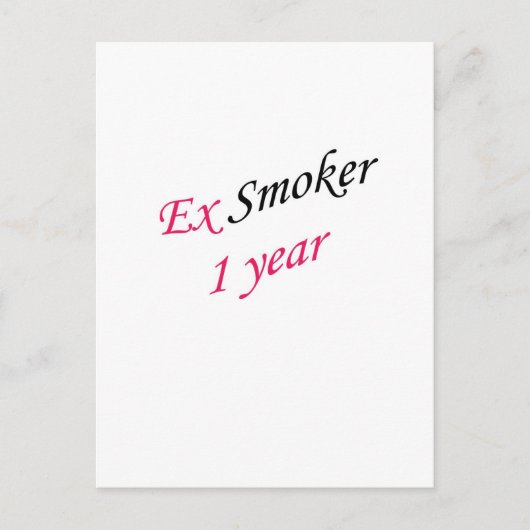 1 Year ex Smoker Postkarte (Vorderseite)