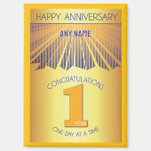 1 Year | Golden Ray 12 Step CUSTOM NAME Magnet (Vorderseite)
