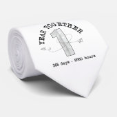 1 Year Together - First Anniversary Celebration Krawatte (Gerollt)