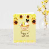 1 Yr. Old Sunflower Birthday Card Afrikanischer Am Karte (Gelbe Blume)