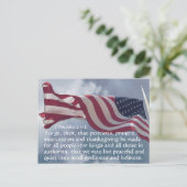 1 Zeit 2:1-2 Gebete... für die Postkarte (Stehend Vorderseite)