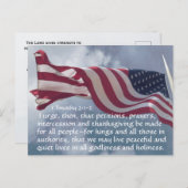 1 Zeit 2:1-2 Gebete... für die Postkarte (Vorne/Hinten)