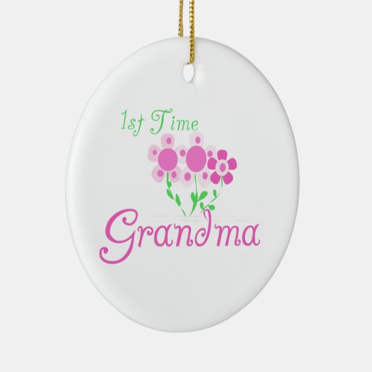 1. Zeit-Großmutter-Rosa-Blumen-Geschenke Keramikornament (Rechts)