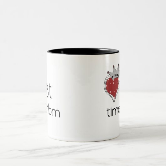 1. Zeit Mama Prinzessin- Zweifarbige Tasse (Mittel)