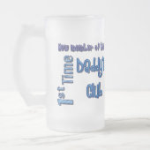 1. Zeit Vati-Vatertags-mattierte Bier-Tasse Mattglas Bierglas (Links)