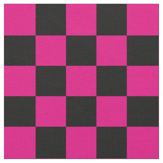 1-Zoll-Karo, Hot-Rosa und Schwarz-Karton Stoff (Nahaufnahme)