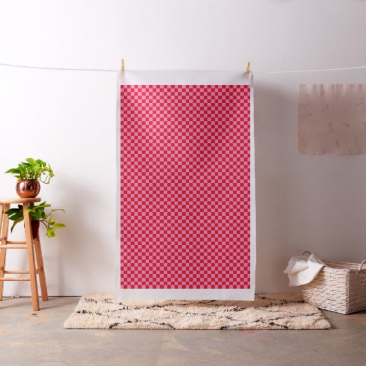 1 Zoll Karo Rosa und Rote Tafel Stoff (Beispiel)