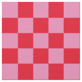 1 Zoll Karo Rosa und Rote Tafel Stoff (Nahaufnahme)