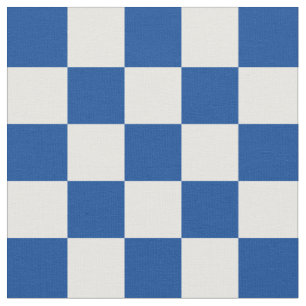 1-Zoll-Karo Tiefblaue und weiße Checkerboard Stoff