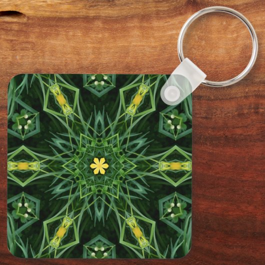 1A Einzigartiger, farbenfroher Mandala Schlüsselanhänger (Rückseite)