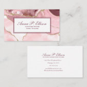 1A-Rose-Blush-and-Gold-Glitzer-Gatter Visitenkarte (Vorne/Hinten)
