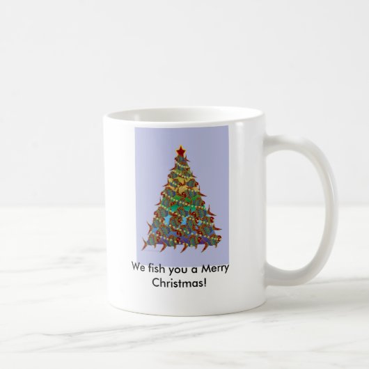 1aFishTree, fischen wir Sie frohen Weihnachten! Kaffeetasse (Rechts)
