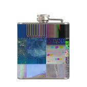 1C9984DA Glitch Art Digitale Verzerrung Vaporwave Flachmann (Rückseite)