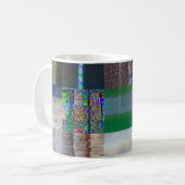 1C9984DA Glitch Art Digitale Verzerrung Vaporwave Kaffeetasse (Vorderseite Links)