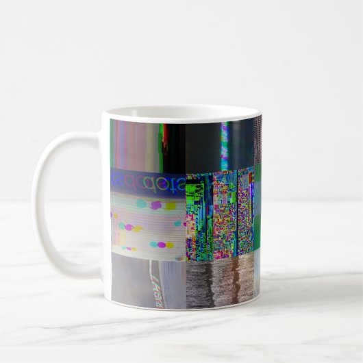 1C9984DA Glitch Art Digitale Verzerrung Vaporwave Kaffeetasse (Links)