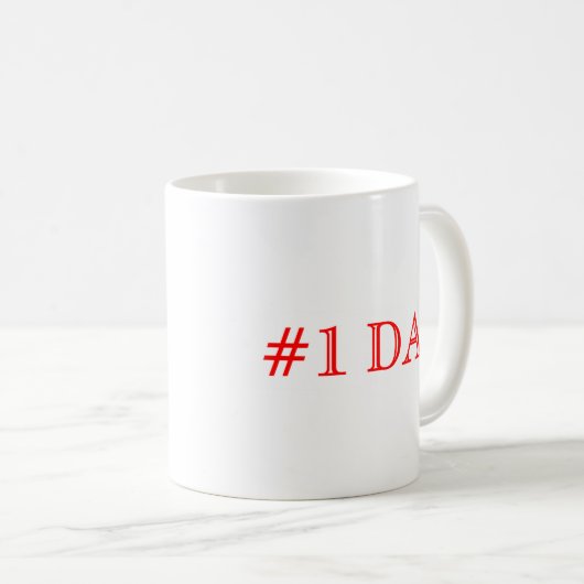 #1Dad Rot Kaffeetasse (VorderseiteRechts)