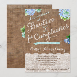 1er cumple y Bautizo, invitaciones niño Einladung