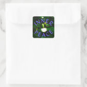 1INNER PEACE-Aufkleber Quadratischer Aufkleber (Tasche)