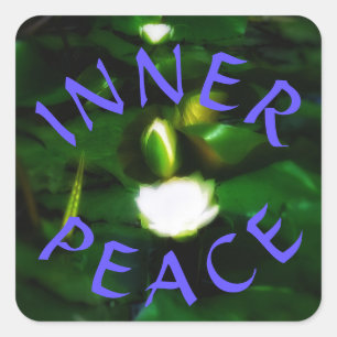 1INNER PEACE-Aufkleber Quadratischer Aufkleber