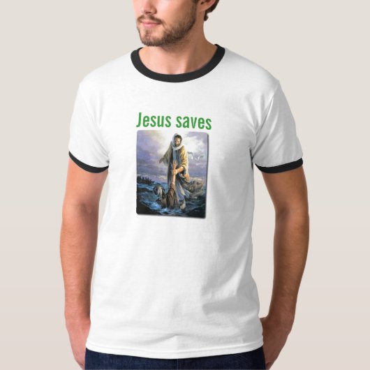 1jesus_saves, Jesus rettet T-Shirt (Vorderseite)