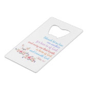 1John4:7 Bibelverse Geldbeutel Flaschenöffner (Rückseite Schrägansicht)