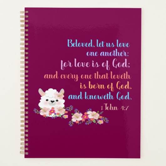 1John4:7 Bible Verse Planer (Vorderseite)